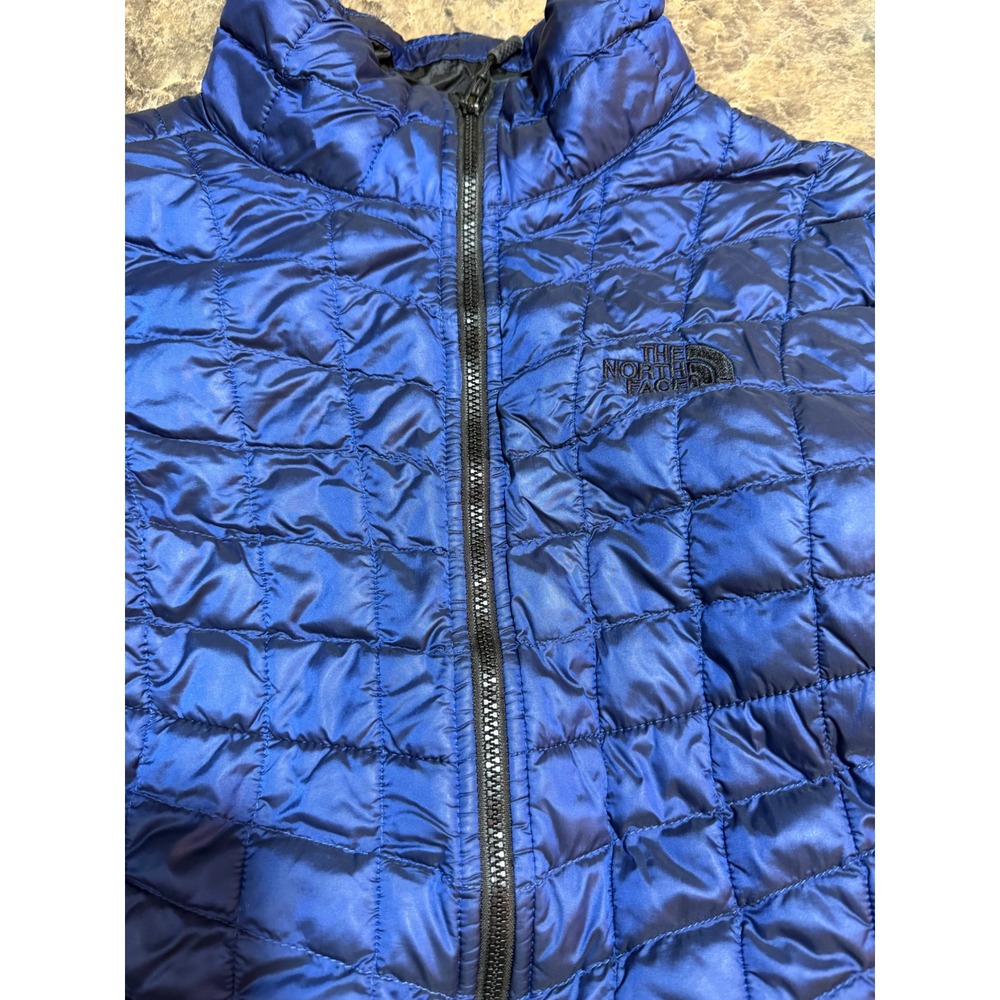 The North Face ThermoBall Full Zip Quilted Puffer Jacket Royal Blue Womens gorp - Picture 3 of 13